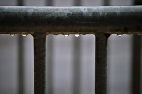 Water Droplets Railing Metal