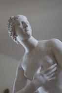 Roman sculpture of a girl in a museum