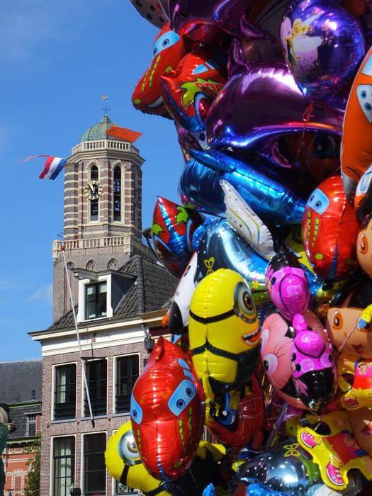 colored funny balloons