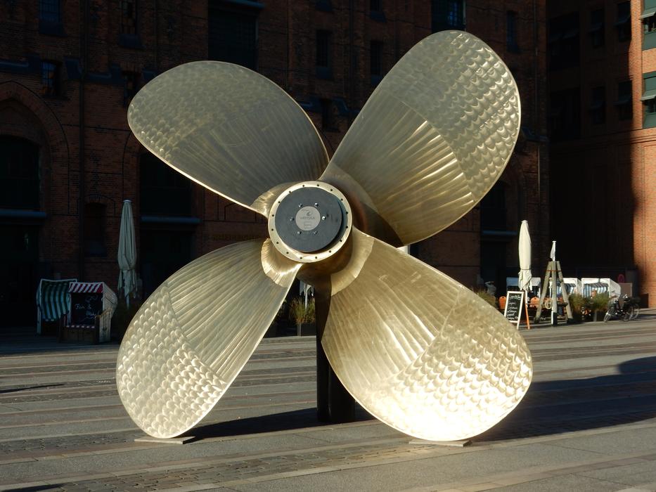 fan propeller on the ground