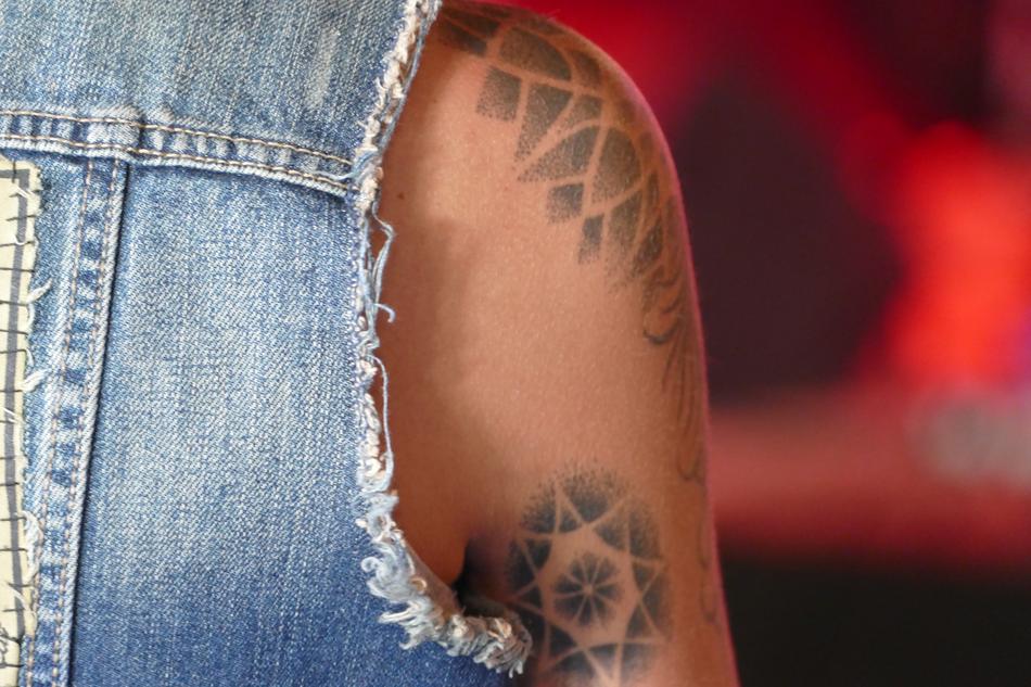 Geometric tattoo on the arm