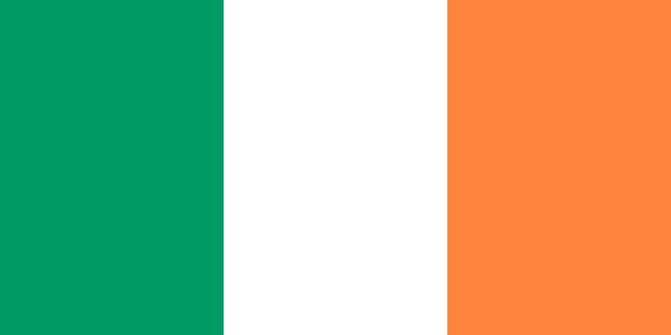 patriotic flag of ireland in color
