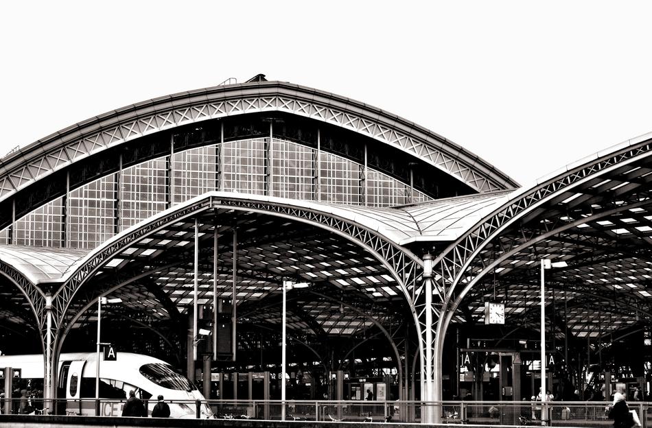 train station with lame trains