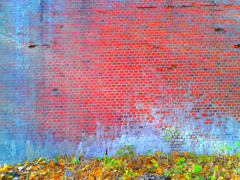 colored brick wall