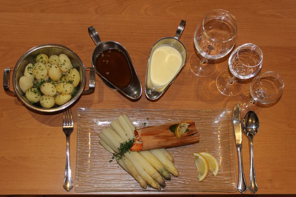 delicious dinner with drinks