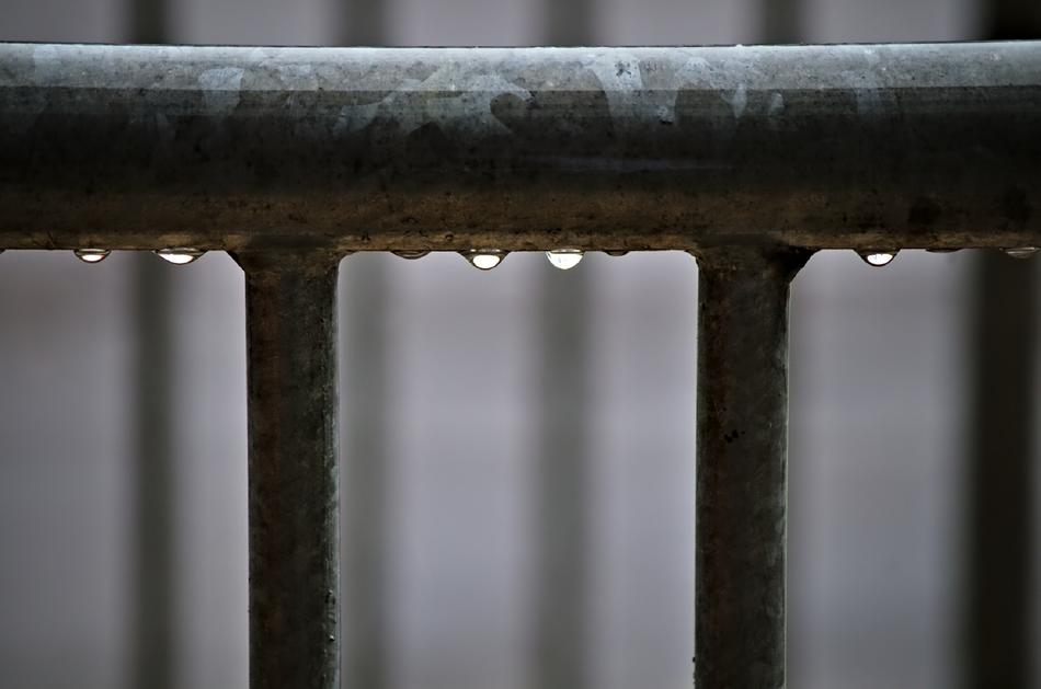 Water Droplets Railing Metal