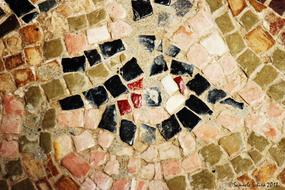 colored mosaic on the floor