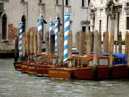 boats on the water canals of venice