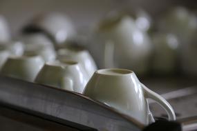 cups in the cafe