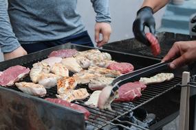 grilled delicious steamed meats