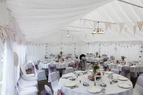 white wedding restaurant interior