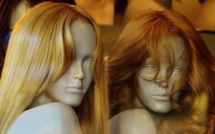 Mannequins with beautiful wigs