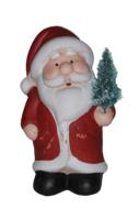 Santa with a tree in his hand