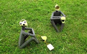 Tea Pair Sculpture Humor