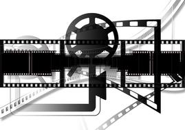 banner with a film strip and a camera