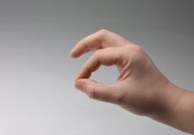 hand with rounded fingers