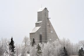 Mine Head Frame Winter
