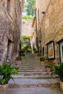 stairs going up in the street