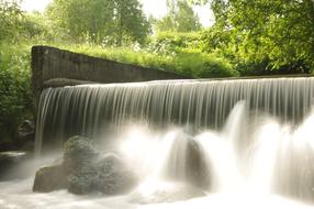 Landscape on a waterfall in the forest