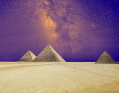 star night sky pyramids egypt