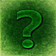 question mark on a green background