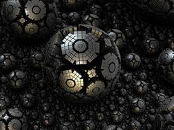 fractal sphere steel 3d structures