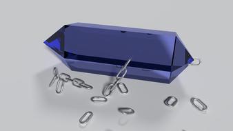 rock crystal with a chain