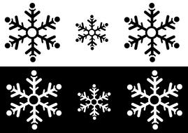 snowflake pattern in black and white