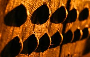 metal rivets on the wall