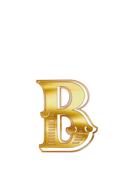gold bitcoin letter on white background