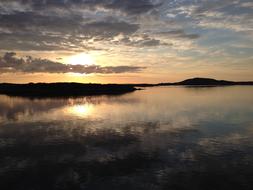 sunrise over a beautiful lake