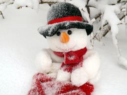 cute snowman in a hat