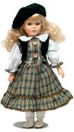 Cute doll in a green dress
