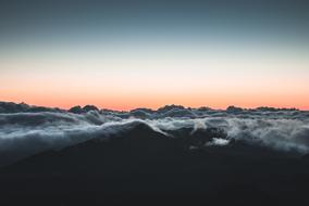 colorful Sky over heavy dark Clouds