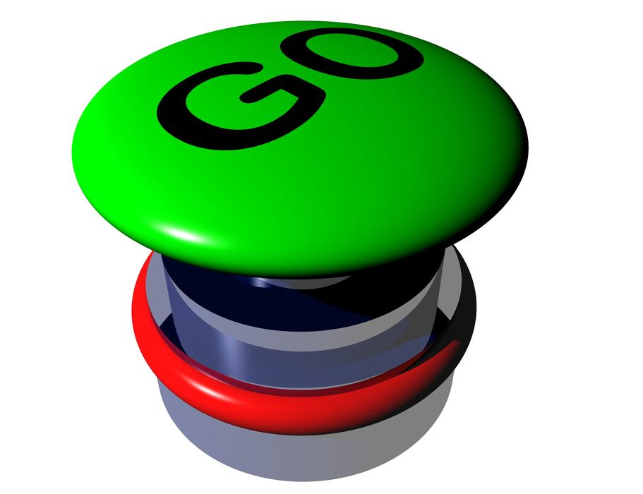 green button with the signature go