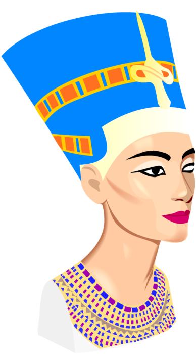 drawing of nefertiti face