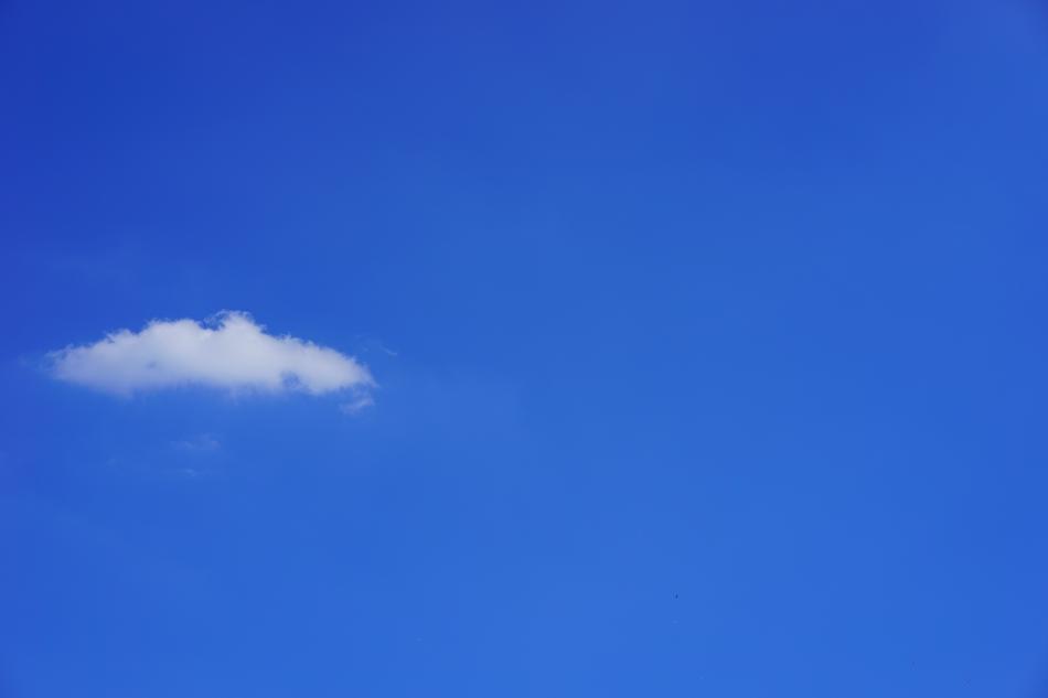 lonely cloud in the clear sky