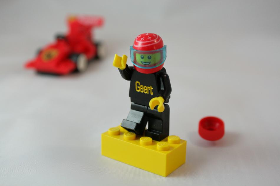 geert Lego Figurine, Racer in helmet, toy