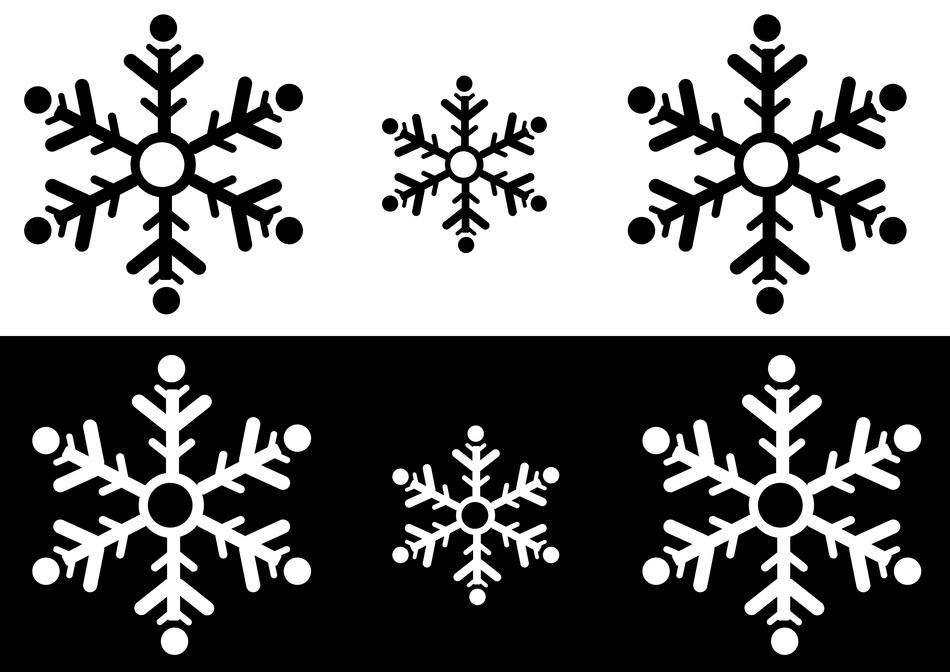snowflake pattern in black and white