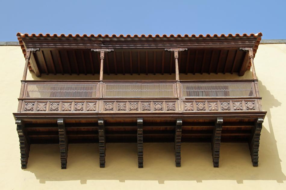 wooden balcony on a beautiful house