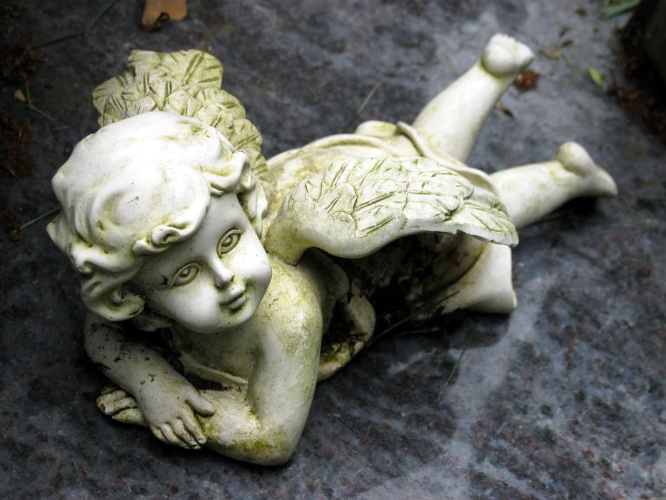 old angel sculpture