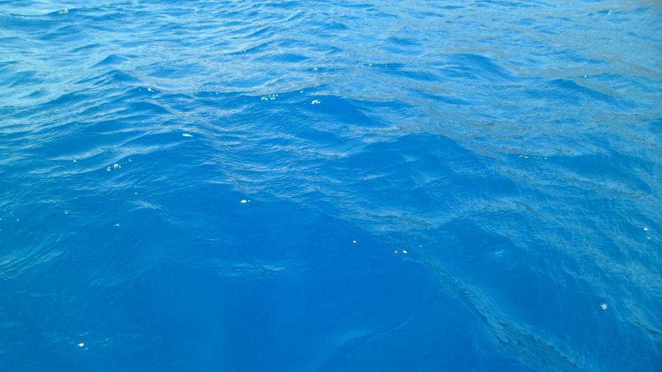 blue water in the sea