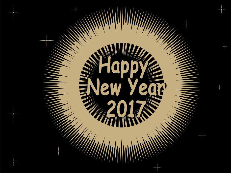 happy new year on a black background