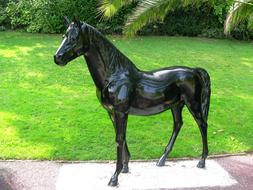 black horse sculpture
