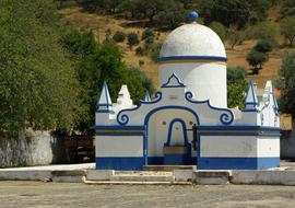 building with a fountain in portugal