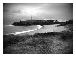 lighthouse on Llandwyn Island, uk, Wales