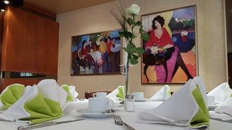 Table Covered decoration of Restaurant