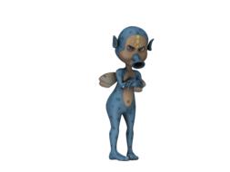 fantasy figure, alien, funny humanoid