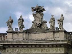 sculptures on the roof of the main christian sabor