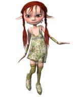 cute fairy in a beautiful dress